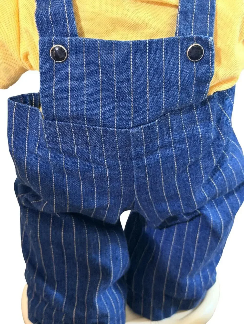 Rate Vintage Fibre-Craft Doll Baby  Yarn Hair Boy Doll Brown Hair